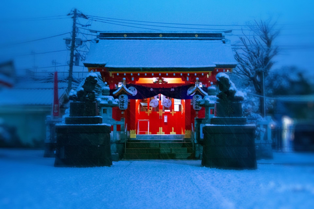 東八幡神社_雪景色